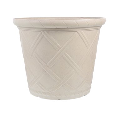 MLINS Tall Flower Pot Farmhouse Plant Pot Antique Flowerpot 29.50X25.00X20.50CM Beige