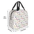 thumbnail image 2 of Rateoe Summer Floral Pattern Insulated Lunch Bag with Thick Aluminum Foil Lunch Tote Bag with Front Pocket for Men and Women, Ideal for Work, School, Picnics, and Travel, 2 of 5