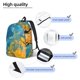 thumbnail image 3 of Disketp Abstract Night Sky Tree print Canvas Backpack Lightweight Travel Daypack Student Rucksack Laptop Backpack-, 3 of 5
