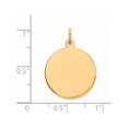 thumbnail image 2 of 925 Sterling Silver / GP Engraveable Round Polished Disc (19x25mm) Pendant / Charm, 2 of 2