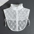 thumbnail image 3 of BKQCNKM Lace False Collar Dickies for Women Under Blouses Womens Dickies Collars Lace Wooden Trim False Collar Sweater Decorated Collar Women Lace Fake Collar, White One Size, 3 of 4
