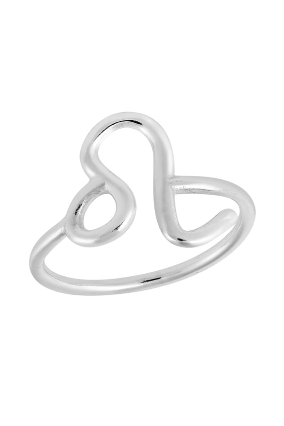 Astrological Zodiac Sign 'Leo' Sterling Silver Band Ring-7