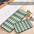 thumbnail image 6 of Coolnut St Patricks Day Plaid Kitchen Rugs Mats 2 Piece Set, Non Slip Rubber Runner Rug Kitchen Sink Floor Mat for Kitchen Laundry Room Hallway Office Home Decor, 6 of 7