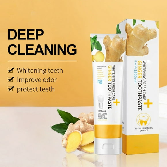 Fiudx Pasta Dental Gingival, Fórmula Refrescante de Jengibre, Fortalece Encías y Dientes, Reduce La Sensibilidad y La Caries, Ideal para El Cuidado Bucal Diario y Viajes, Ideal para Un Aliento Fresco