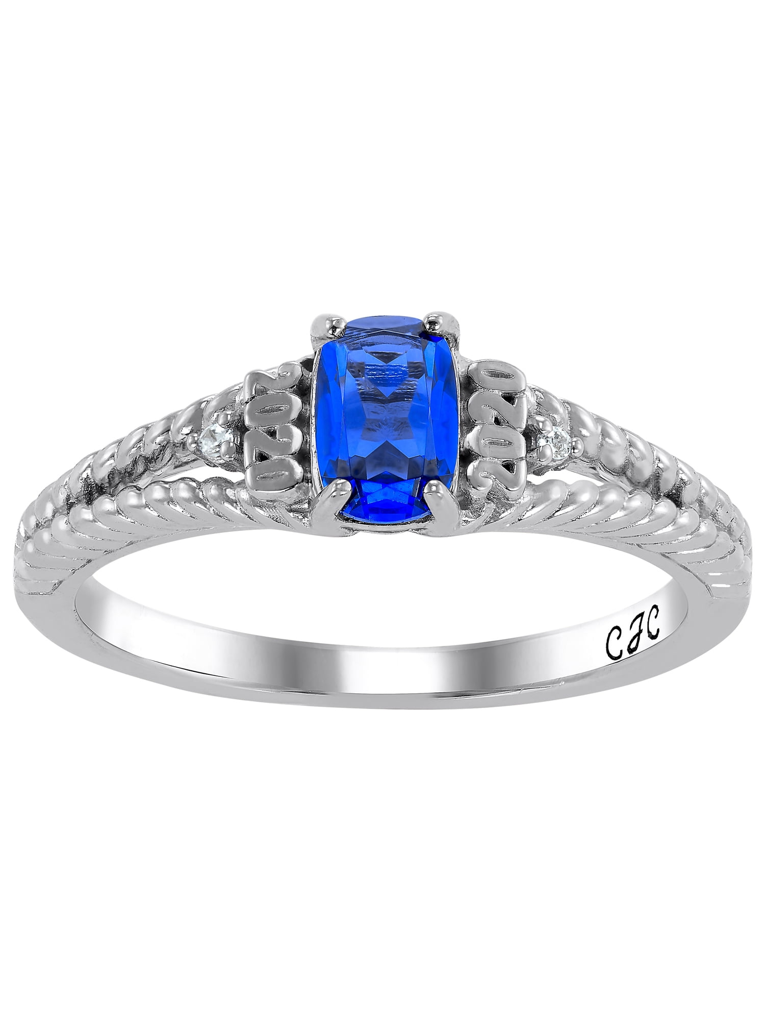 Personalized Women's Lilla Class Ring available in Valadium, Silver