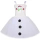 thumbnail image 3 of Disfraz de muñeco de nieve para niñas, vestido de tutú blanco para niños, ropa de Navidad, atuendo para niños, fiesta de Navidad, disfraz de muñeco de nieve, vestidos de princesa, 3 of 5