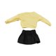 thumbnail image 2 of 1/12 Cabresco de la manga larga y falda de la falda del hombro del hombro para figuras de acción de 6 pulgadas Accesorios de ropa de muñeca BJD parte superior amarilla, 2 of 8