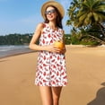thumbnail image 3 of Disketp Red Birds para Vestido sin Mangas para Mujeres, Vestidos de Verano para Mujeres, Casual y Holgado para la Playa, 3 of 7