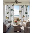 thumbnail image 6 of Palm Trees Kitchen Curtains Watercolor Tropical Summer Botanical Cafe Short Curtains for Bathroom Blackout Window Curtain Grommet Small Window Treatment Drapes for Bedroom Living Room 27.5"x39"x2, 6 of 9