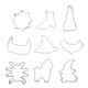 thumbnail image 3 of 9pcs Halloween Stainless Steel Cake Biscuit Cookie Cutter Mold DIY Baking Tool (Random Style), 3 of 3