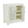 thumbnail image 3 of Bowery Hill Farmhouse Wood Accent Cabinet with Adjustable Shelves in White, 3 of 8