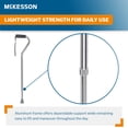 thumbnail image 5 of McKesson Silver Aluminum Offset Handle Cane, Adjustable Walking Aid, 30 to 39" H, Supports 300 lbs, 6 Ct, 5 of 5