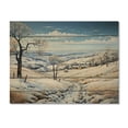 thumbnail image 3 of Designart "Snow Winters Beauty Pastoral I" Landscapes Print on Natural Pine Wood, 3 of 5