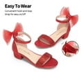 thumbnail image 3 of DREAM PAIRS Girls Sandals Low Heel Dress Pump Ankle Strap Interchangeable Bow Flower Wedding Party Shoes for Little Kid/Big Kid, 3 of 6