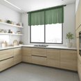 thumbnail image 6 of Dark Green Burlap Texture Sheer Curtains Valances for Windows Farmhouse Vintage Green Chiffon Kitchen Valances for Cafe, Rod Pocket Voile Window Treatments Curtains for Living Room Bedroom, 54"x18", 6 of 9
