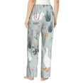 thumbnail image 3 of Sigee Goose and Doodle Flowers Print Women's Soft Pajama Pants - Breathable and Comfortable Lounge Sleep Bottoms with Elastic Waistband and Pockets-X-Large, 3 of 9