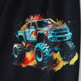 thumbnail image 6 of HCNTES Toddler Boy Winter Outfit Trendy Hooded Truck Tie Dye Long Sleeved Shirt Long Pants 2-Piece Set for Car Themed Parties and Outdoor Playdates 6 9 12 18 24 Months 2T 3T, 6 of 7