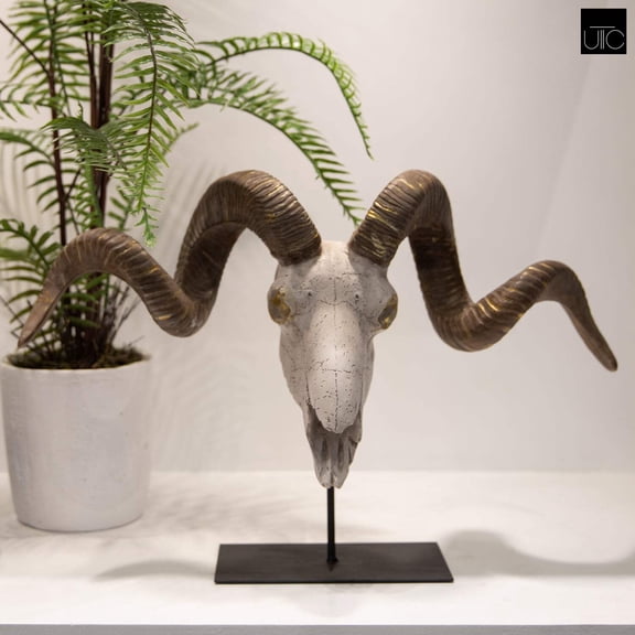Alvryn Polyresin Goat Head Decor
