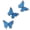 antique blue-3, variant on Copper 6 Piece 3D Butterfly Wall Sculpture Set for Home and Event Decor