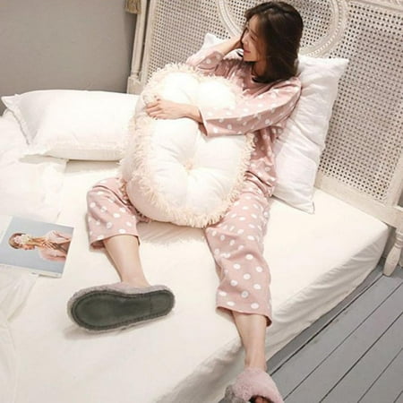 

Final Clear Out!Women s Cute Autumn Cute Polka Dot Print Long Sleeve Pyjamas Set Top Trousers Pajamas