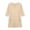 Beige, variant on Notched Split V Neck 3/4 Sleeve Dual Side Patch Pocket Solid Longline Loose Tunic Plus size Top for Women All Season Casual Daily Loungewear