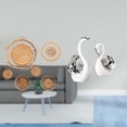 thumbnail image 2 of Manualidades de pared,Decoración para colgar en la pared,ratán artesanal tejido,estatua de cisne,Figuras de cisne de cerámica modernas,Escultura de animales Decoración centro de mesa, 2 of 8