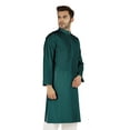 thumbnail image 2 of Atasi Cotton Kurta Solid Ethnic- Festive Long Shirt W/ Pintuck Traditional Indian Wear For Men's, 2 of 7
