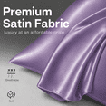 thumbnail image 3 of Satin Pillowcase King Pillow Cases Set of 2 Silky Pillow Cover with Envelope Closure,Purple 20x36 inches MYDOMIC, 3 of 8