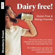 Keto Chow CORE Strawberry Cream (Unsweetened) Ultra Low-Carb Meal Shake, Single Meal