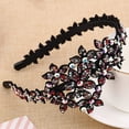 thumbnail image 1 of Mode Femmes Bandeau Fleur Cristal Large Bandeau Strass Brillant Cheveux Accessoires, 1 of 2