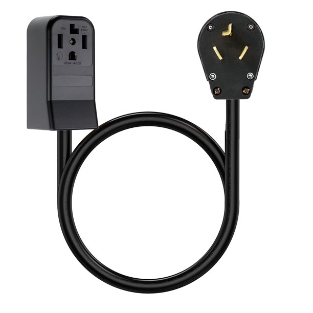 Getwiredusa 30 Amp Dryer Adapter Cord, 10/AWG Heavy Duty 3Prong Plug