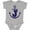 AC-Heather Grey, variant on Inktastic Monogram J Nautical Anchor Boys or Girls Baby Bodysuit