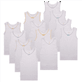 thumbnail image 2 of Buyless Fashion Débardeurs Sans Étiquette pour Filles Col Rond en Coton avec Bordure et Sangle (12 Pack), 2 of 8