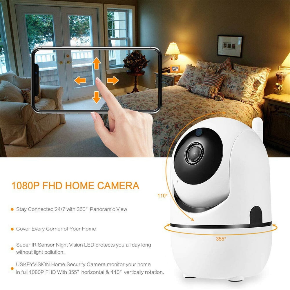 MesaSe 1080P Pet Camera Indoor Security Camera with Two-Way Audio, Motion Detection, Night Vision for Pet/Baby/Nanny/Elderly Compatible with iOS&Android