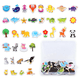thumbnail image 1 of 36 imanes de animales, lindos animales magnéticos con nombres para el refrigerador: animales salvajes, animales de granja y criaturas marinas: juguetes educativos de aprendizaje para niños de 3 años, 1 of 5