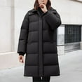 thumbnail image 2 of iOPQO Long Puffer Coat Women Long Winter Coats for Women Parkas for Women Winter Coats for Women Puffer Jacket Womens Hooded Casual Outerwear Womens Warm Jacket Black M, 2 of 4