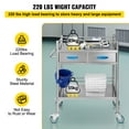thumbnail image 6 of KFFKFF Laboratory Service Trolley, Dual-Tiered Stainless Steel Mobile Cart, Medical Trolley with Pair of Drawers, Dental Serving Cart with Locking Casters and Single Pail, Suitable for Labs, 6 of 9