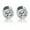 White, variant on Unisex Ear Stud Stainless Steel Earrings For Men Women Magnetic Jewelry -Black