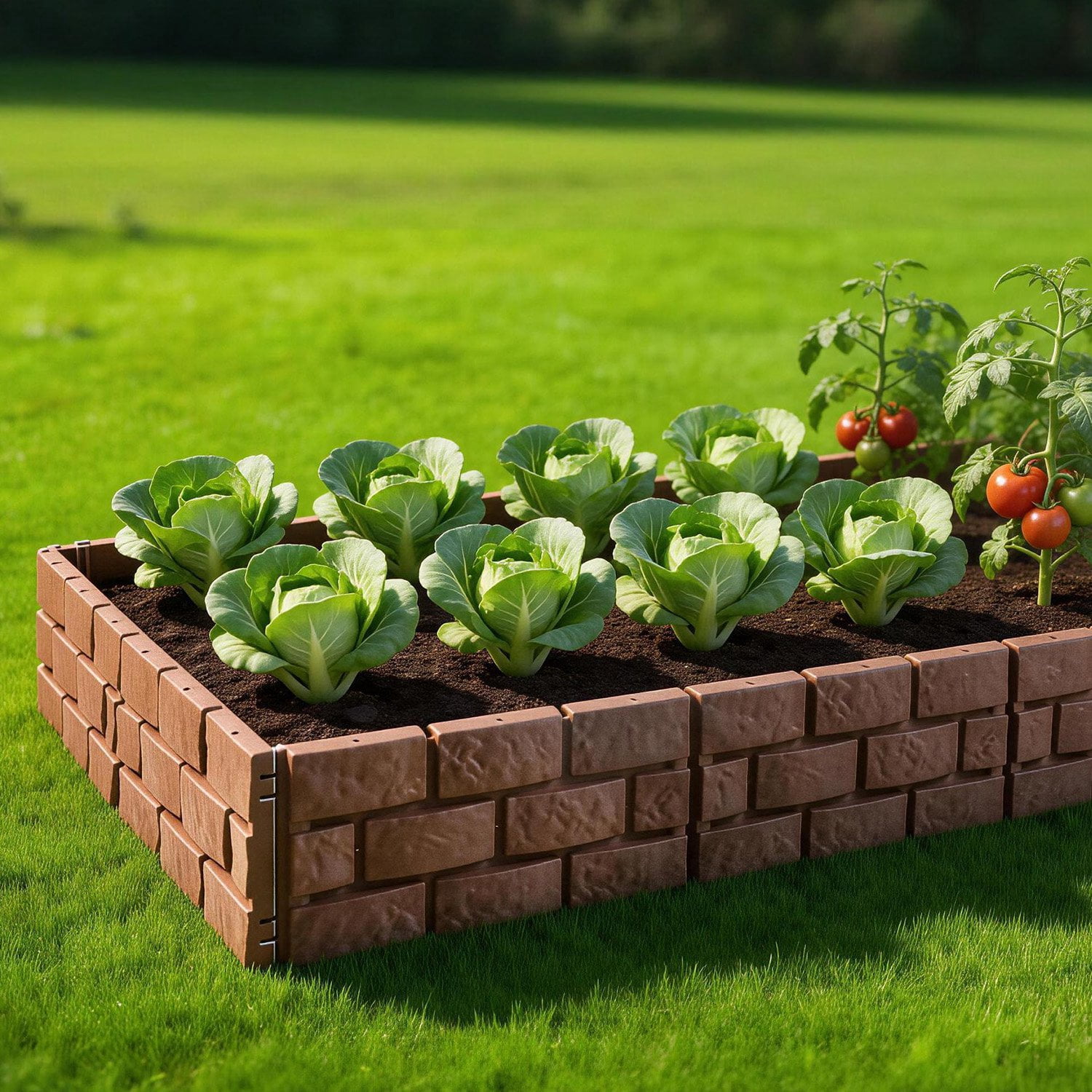 12PCS Stone Effect Garden Edging Flexible Landscape Border Fence PP Weather Resistant Decorative Lawn Pathway Flower Bed Edging with Gloves