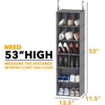 thumbnail image 2 of 2 Pack  Closet Organizer and Storage with Dividers, 24 Compartments  Shoe Shelves for Closet, Wardrobe, RV, Garment Rack - Grey, 2 of 6