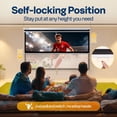 thumbnail image 2 of SPECSTAR 100 inch Manual Pull Down Projector Screen, 16:9 HD Retractable Projector Screens with Auto Locking for Movie Home Theater Cinema Office Video Game, White(87W x 49H Inch Display Area), 2 of 8