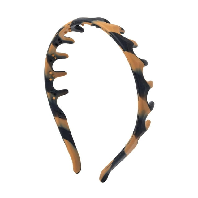 Diadema de silicona, accesorios cómodos para el cabello, diadema antideslizante con peine, aro para el cabello Marrón