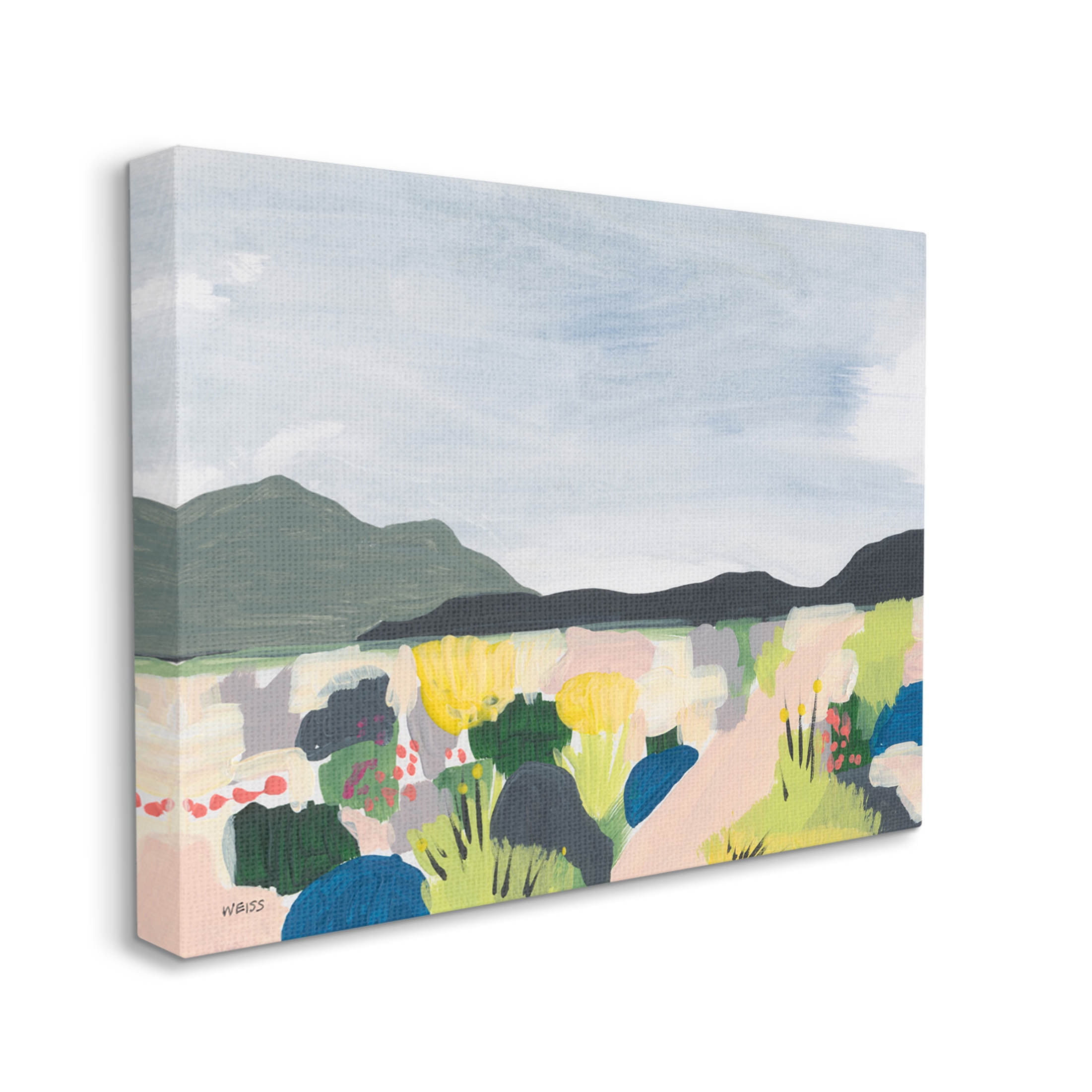 Stupell Industries Wildflower Meadow Scenery Painting Painting Gallery Wrapped Canvas Print Wall Art, Design by Jan Weiss
