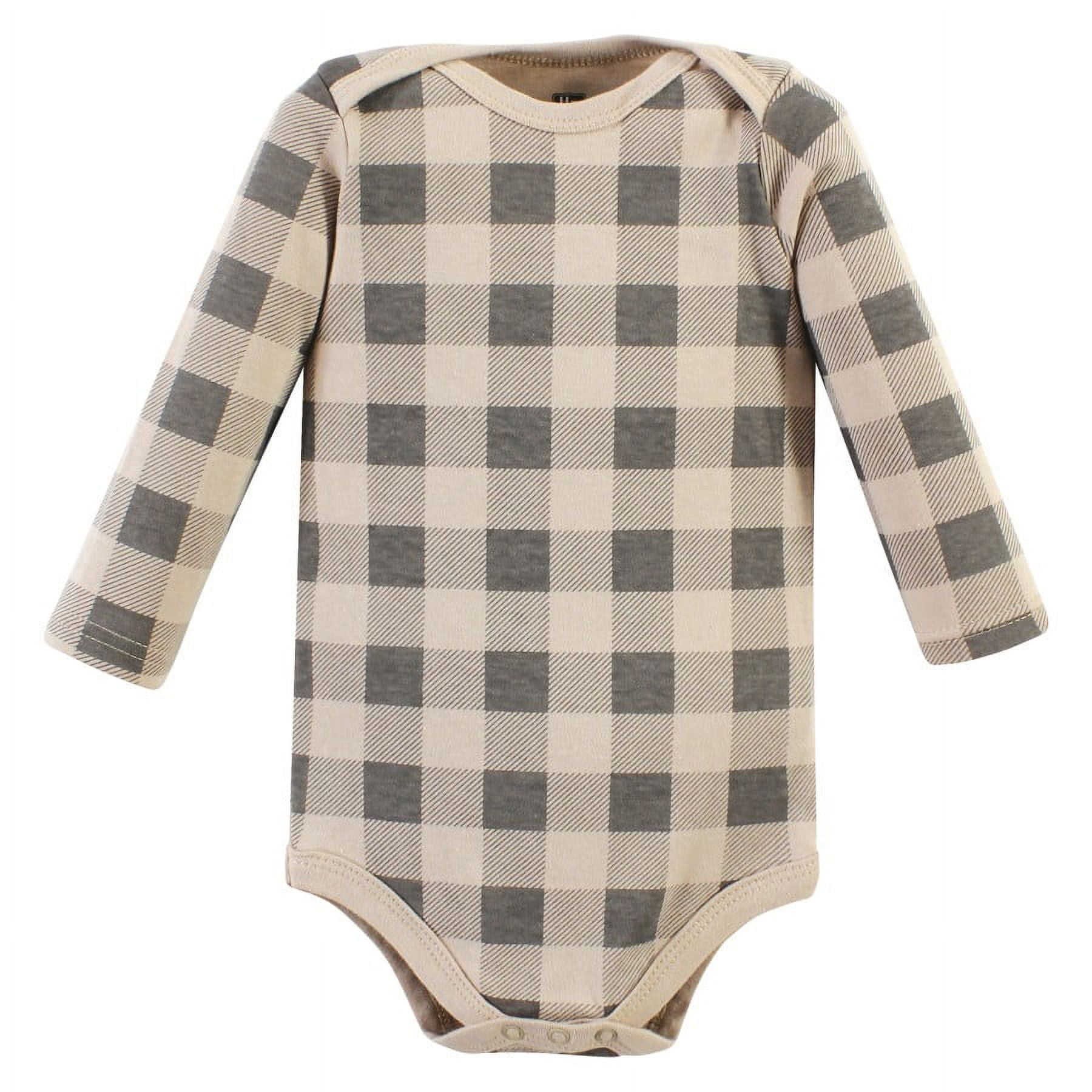 Hudson Baby Cotton Long-Sleeve Bodysuits, Snuggle Bear 5 Pack, Preemie