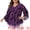Purple, variant on DARING DIVA Women's Plus Dressy V Neck Mesh Casual Flowy Blouse 1X Black