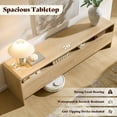 thumbnail image 6 of Papajet 70" Modern TV Stand for TVs Up to 80", Wood TV Console with Curved Profile Design & 2 Storage Cabinets for Living Room, Natural Oak, 6 of 10