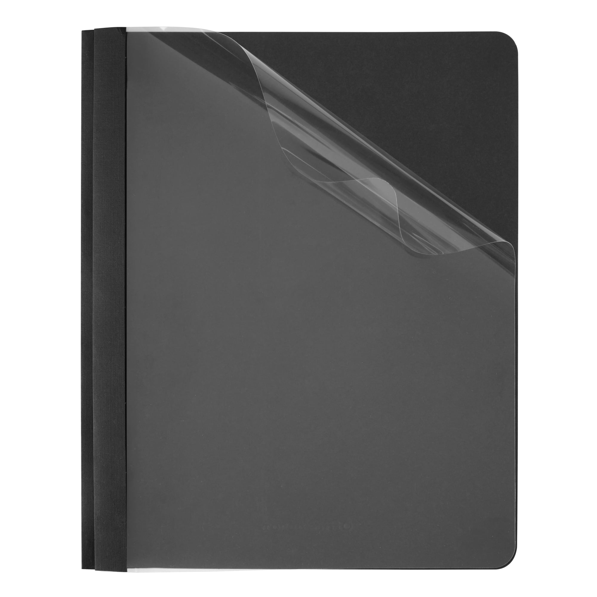 Office Depot Leatherette Clear-Front Report Covers, Black, Pack Of 10, OD55876