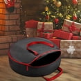 thumbnail image 2 of Bolsa de árbol de Navidad forma forma forma a prueba de desgarros 201D Tela de tela Impermeable Ligero Organizador de protección Bolsa de cojín grande para - Negro-1 76x20cm, 2 of 7