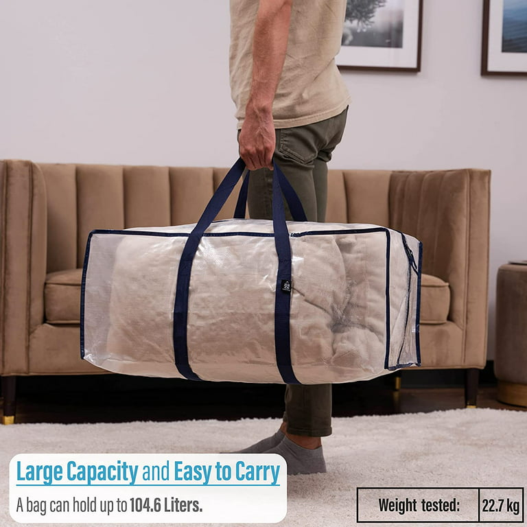57 Gallon Extra Large Storage Bags, XXL Jumbo Large Moving Bags Heavy Duty,  Storage Totes Zippered Moving Boxes Supplies, Foldable Duffle Bag for