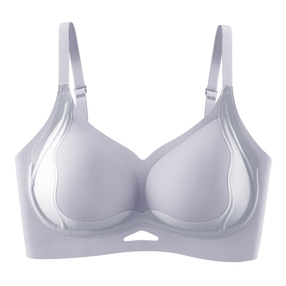 IFNWSV Push Up Bras for Women Adjustable Breathable Thin Lightweight Lifting No Underwire Daily Bra Blue 40BC